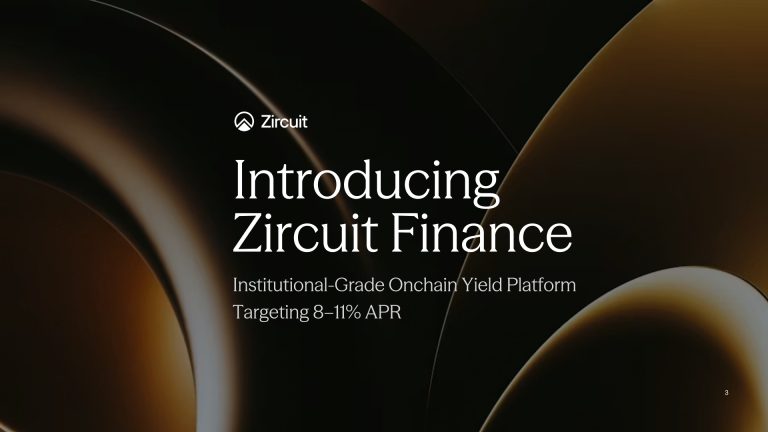Zircuit Finance Launches Institutional-Grade Onchain Yield Platform Targeting 8–11% APR